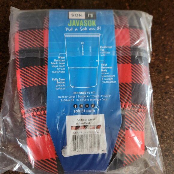 JAVA SOX, new, in packaging, size large for Starbucks trente dunkins large 30-32 - Picture 2 of 3